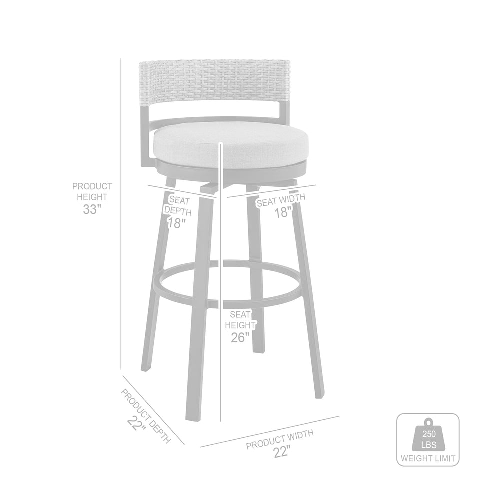Encinitas Outdoor Swivel Bar Stool