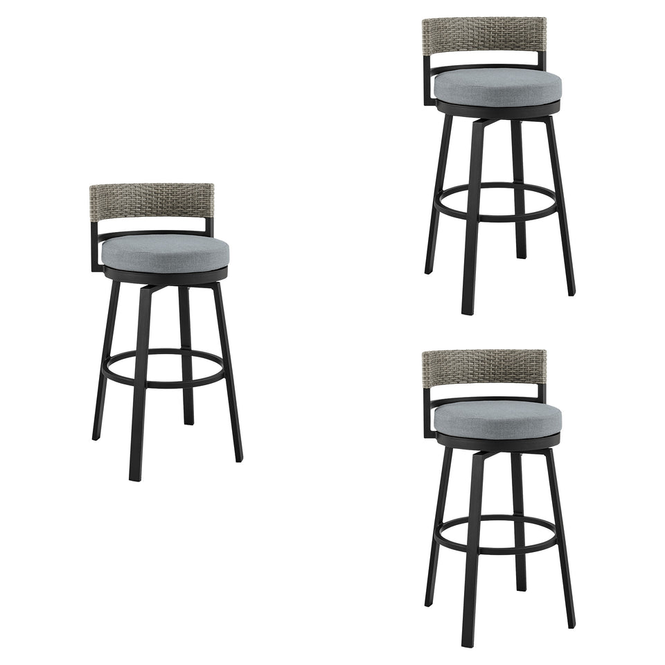 Encinitas Outdoor Swivel Bar Stool - Set of 3