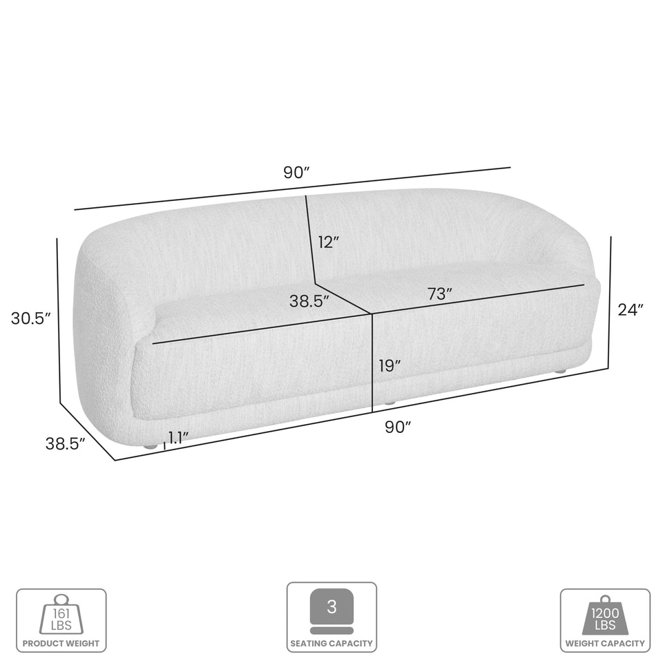 Figueroa 90 in. 3-Seater Sofa
