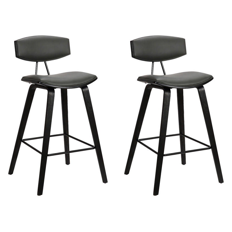 Fox Mid-Century Modern Bar Stool - Set of 2