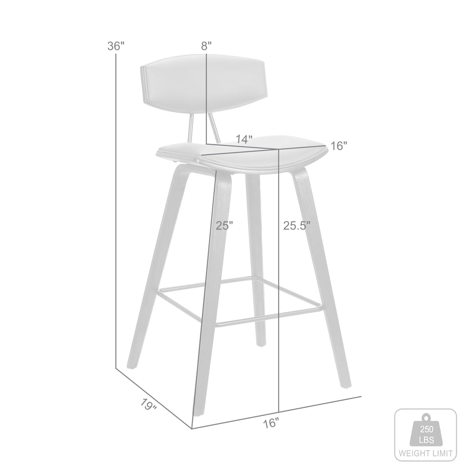 Fox Mid-Century Modern Bar Stool