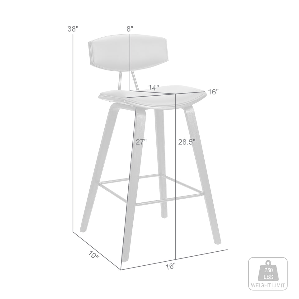 Fox Mid-Century Modern Bar Stool