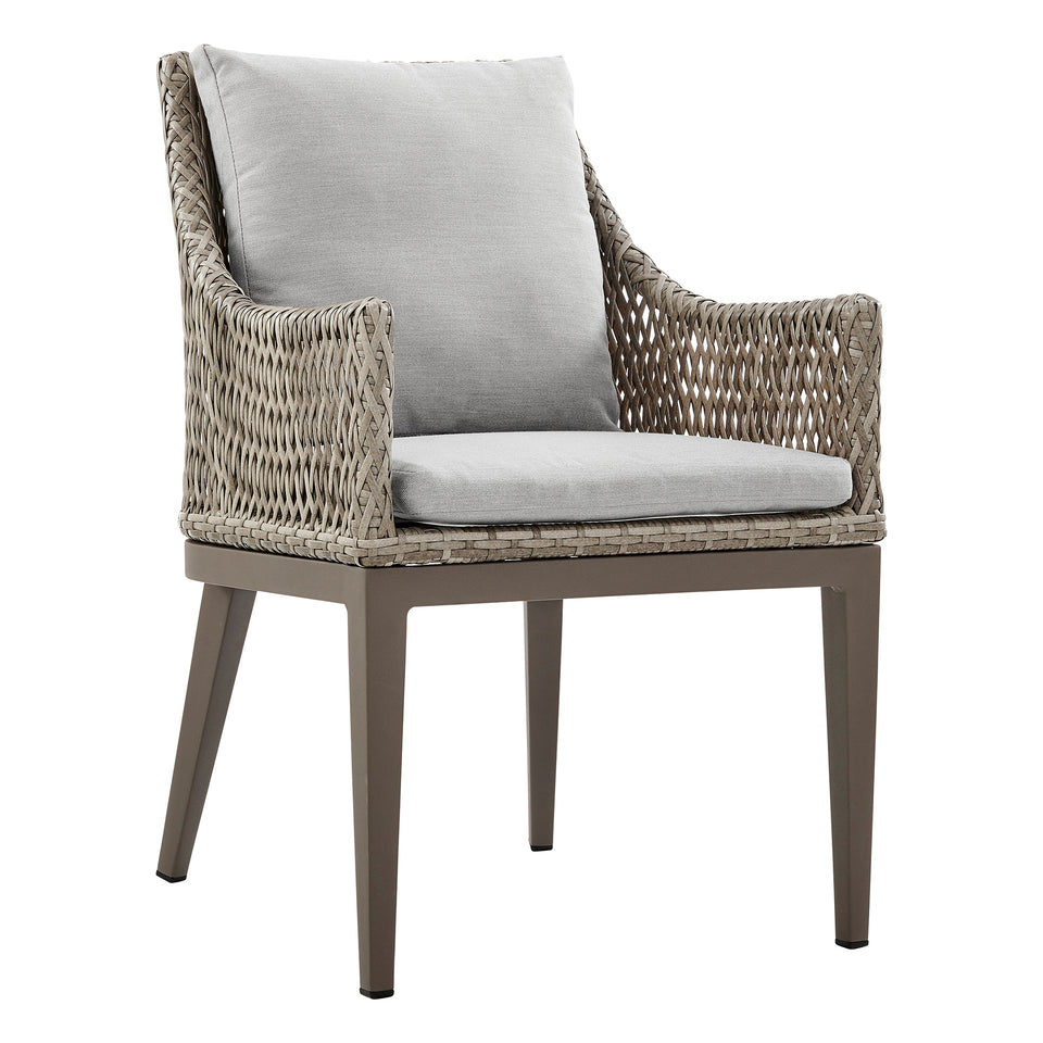 Grenada Wicker and Aluminum Dining Chair - Set of 2