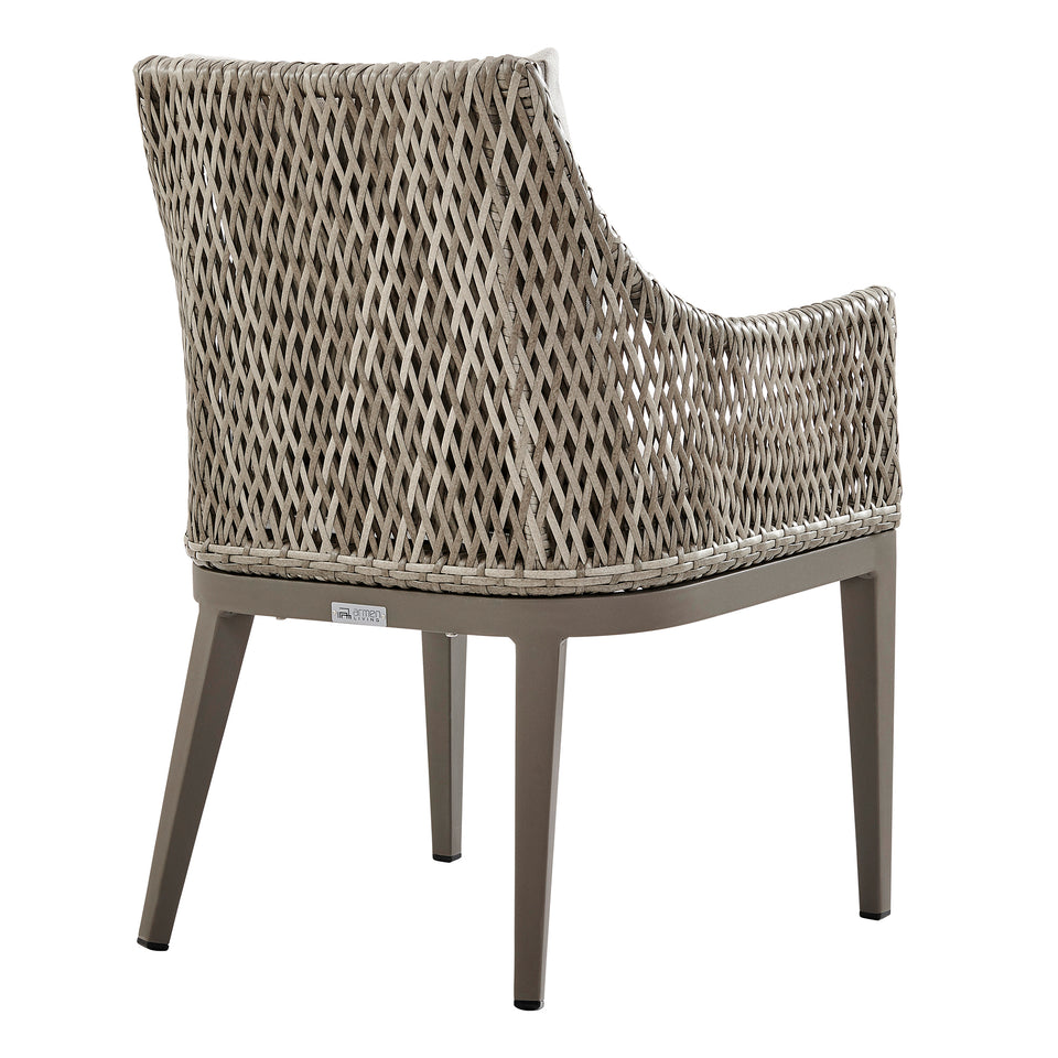 Grenada Wicker and Aluminum Dining Chair - Set of 2