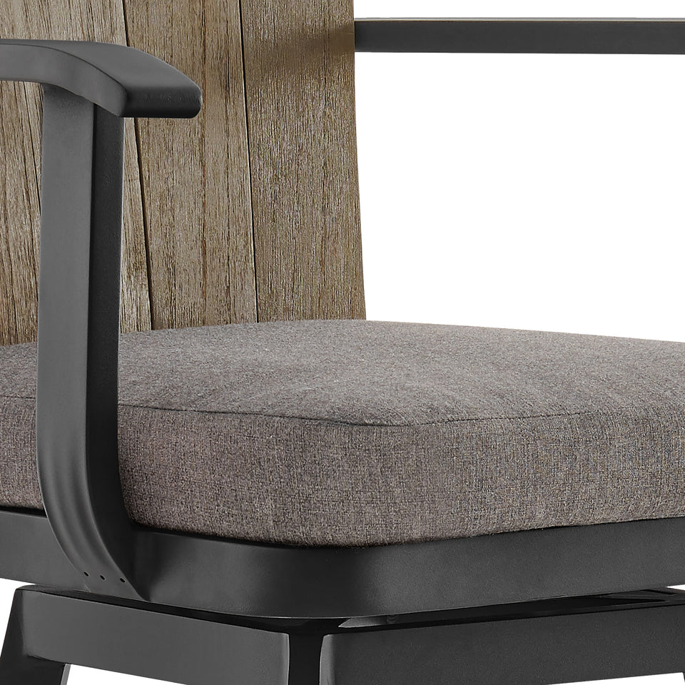 Hazel Outdoor Swivel Bar Stool