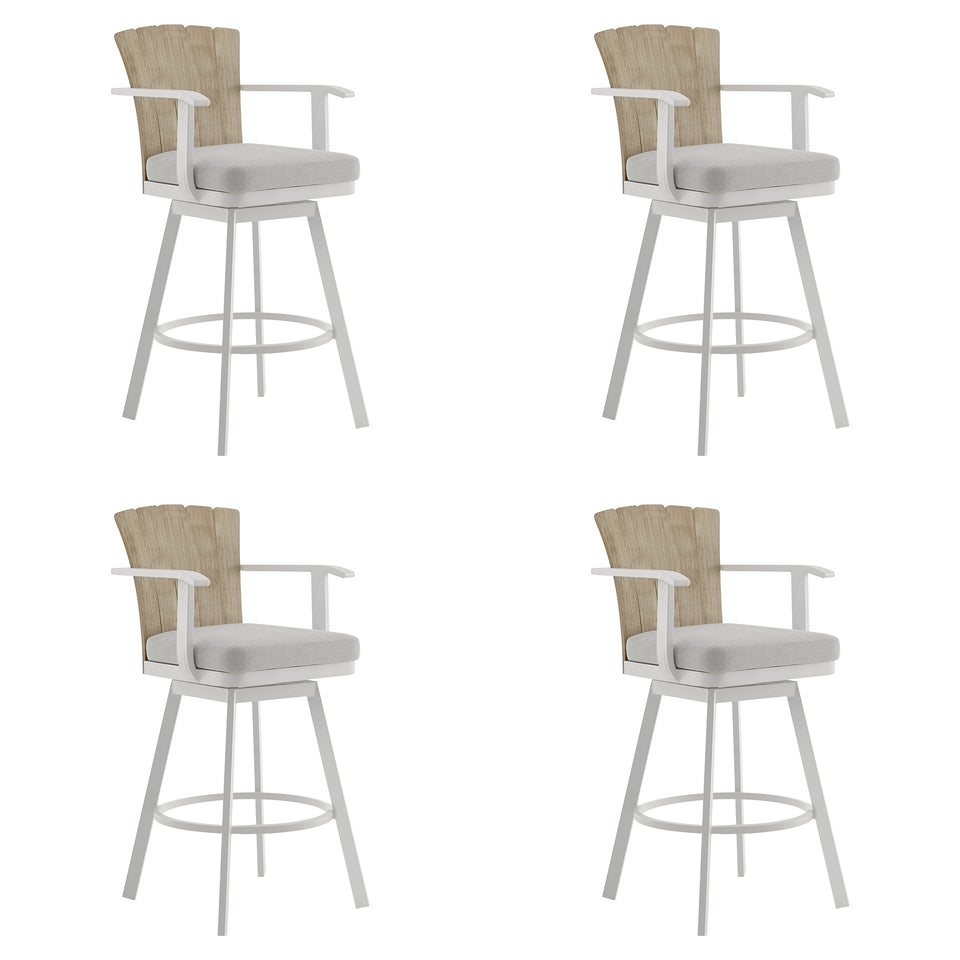 Hazel Outdoor Swivel Counter Stool - Set of 4