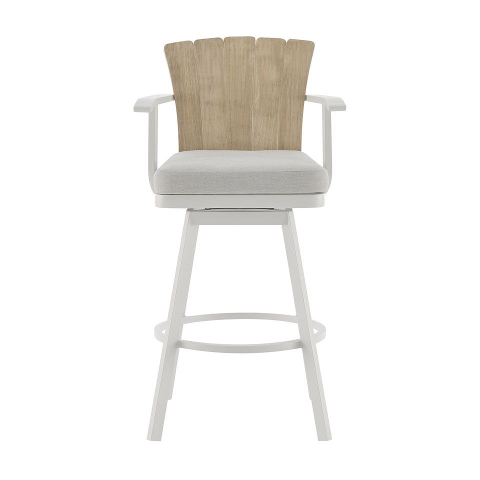 Hazel Outdoor Swivel Counter Stool - Set of 3