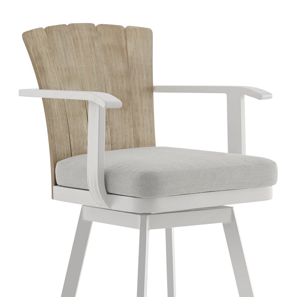 Hazel Outdoor Swivel Counter Stool - Set of 2