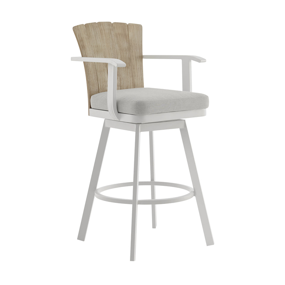 Hazel Outdoor Swivel Counter Stool - Set of 2
