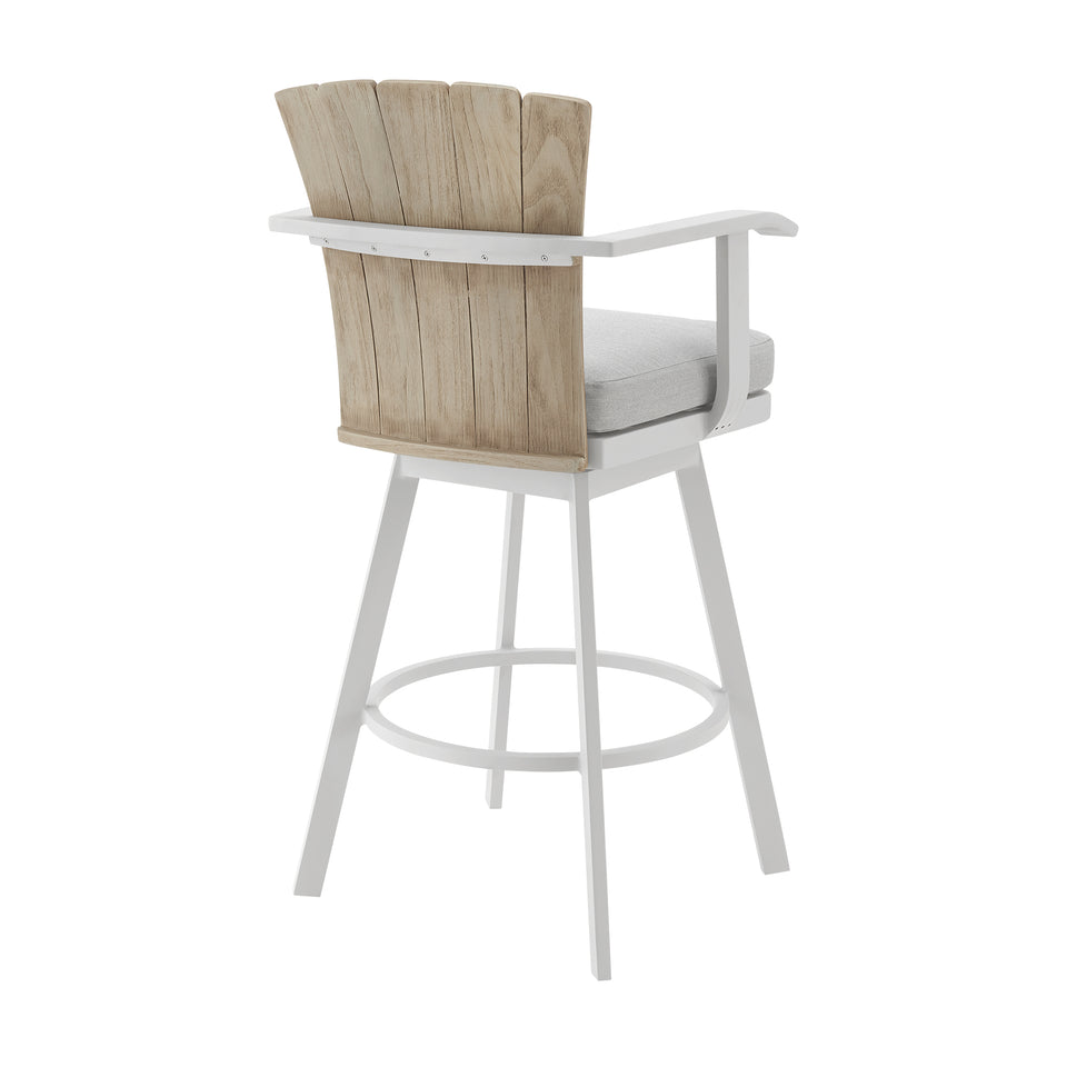 Hazel Outdoor Swivel Bar Stool