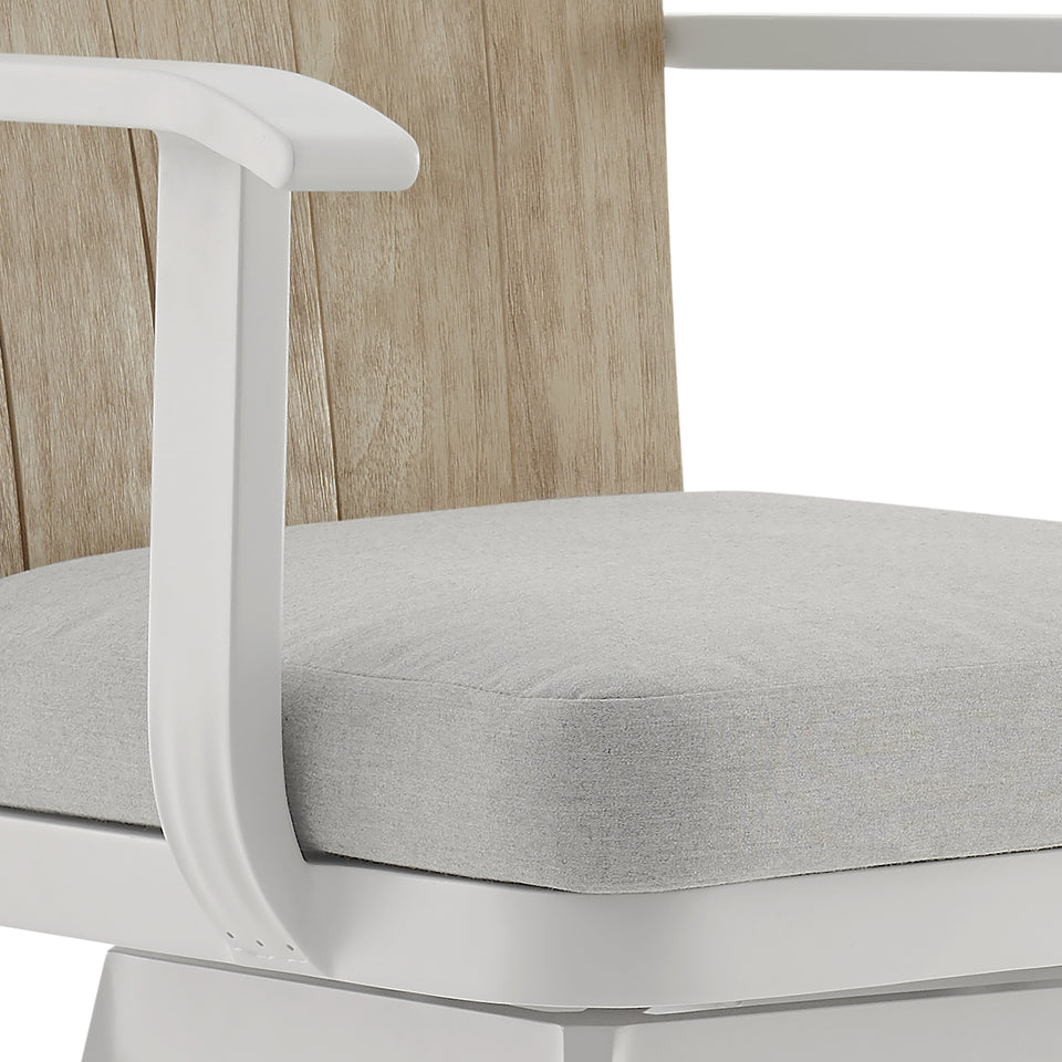 Hazel Outdoor Swivel Bar Stool