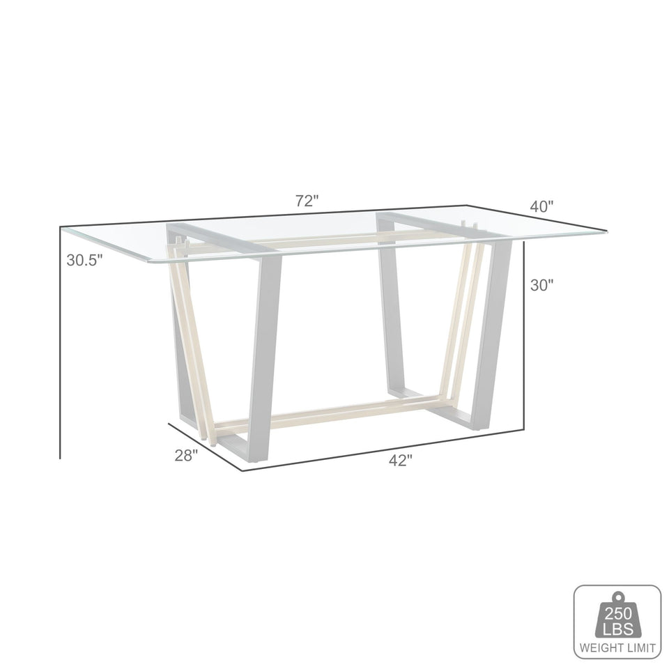 Kai 72" Rectangular Dining Table
