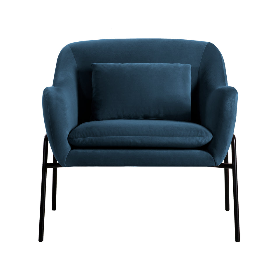 Karen Velvet Modern Accent Chair