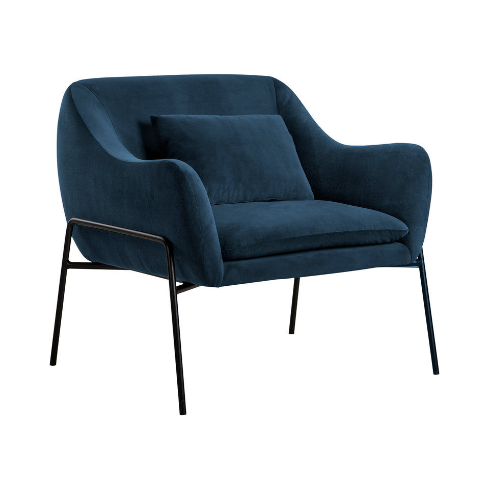 Karen Velvet Modern Accent Chair