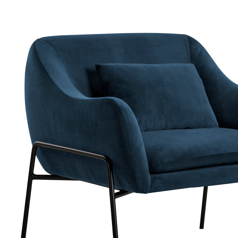 Karen Velvet Modern Accent Chair