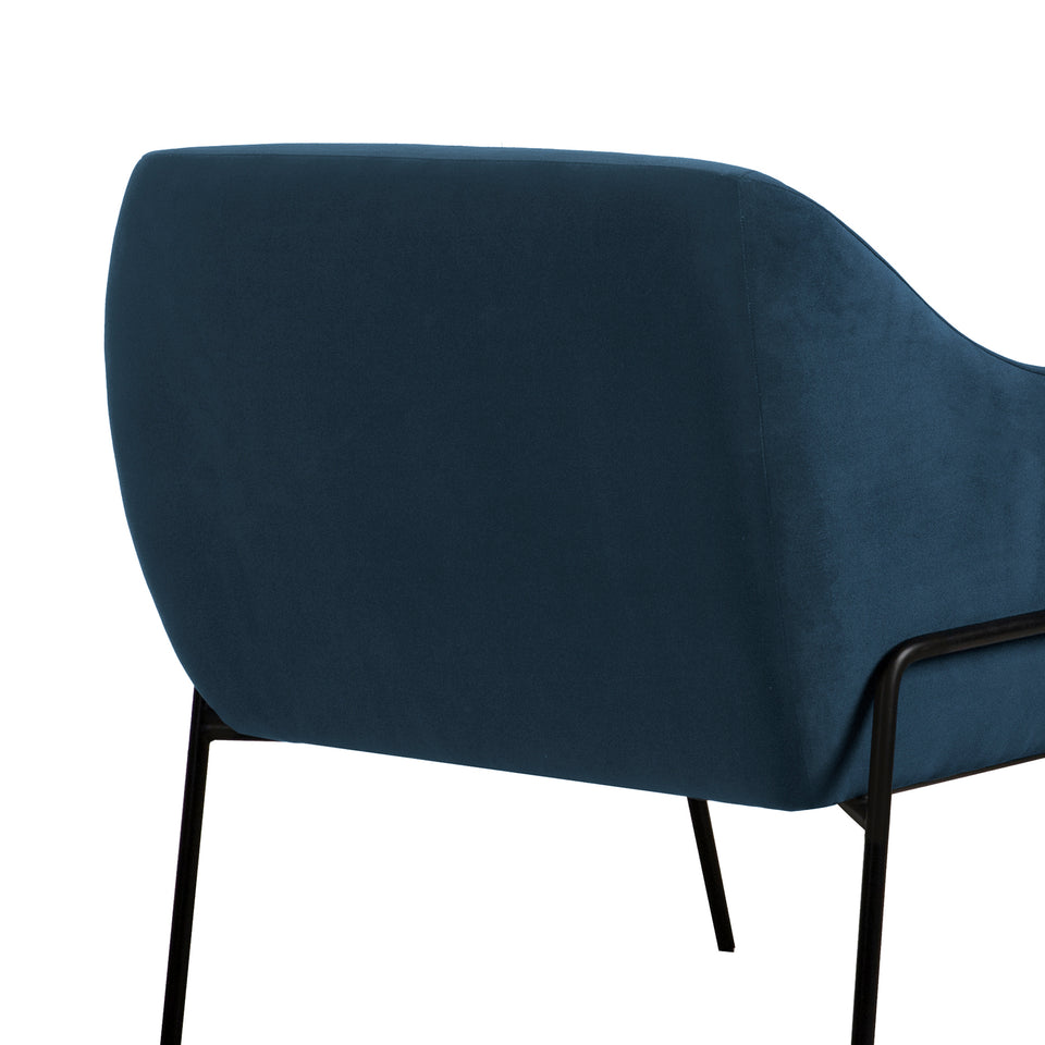 Karen Velvet Modern Accent Chair