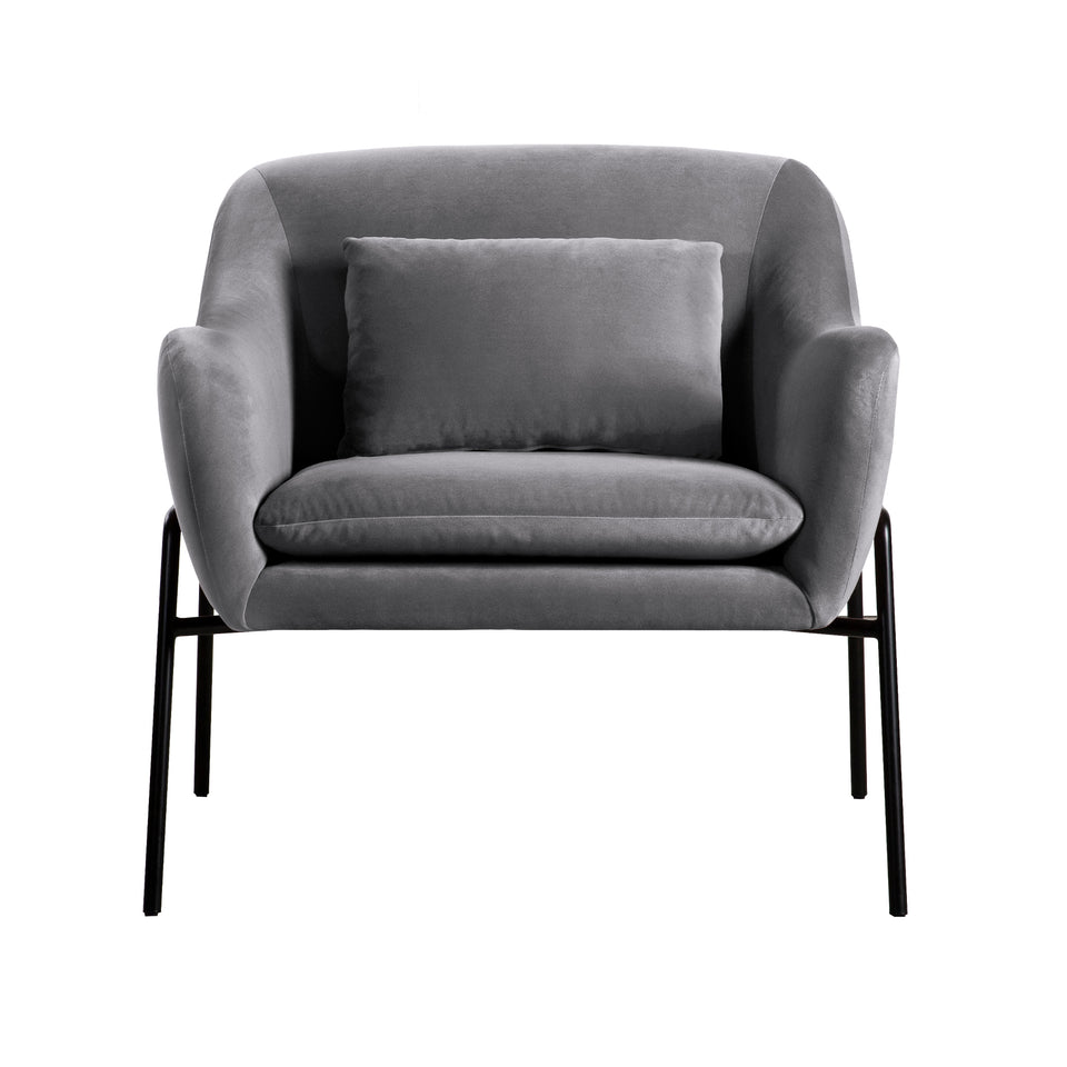 Karen Velvet Modern Accent Chair