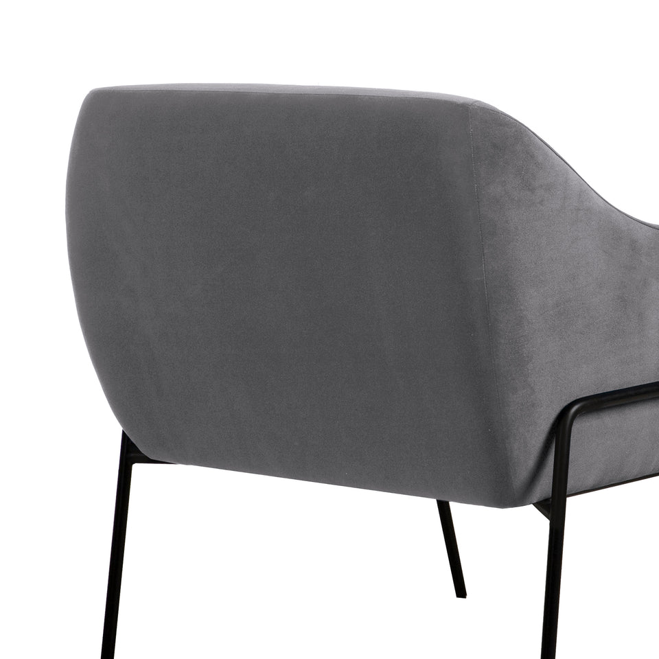Karen Velvet Modern Accent Chair