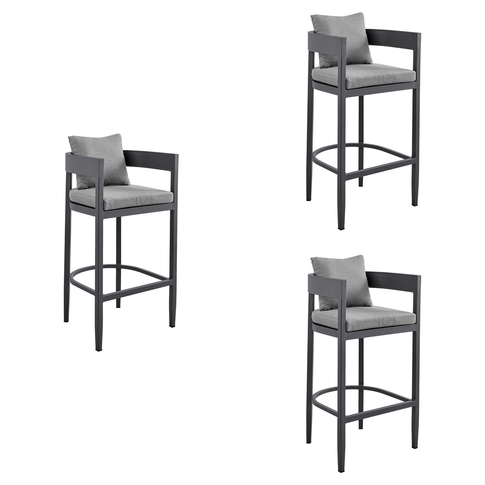 Menorca Outdoor Bar Stool - Set of 3