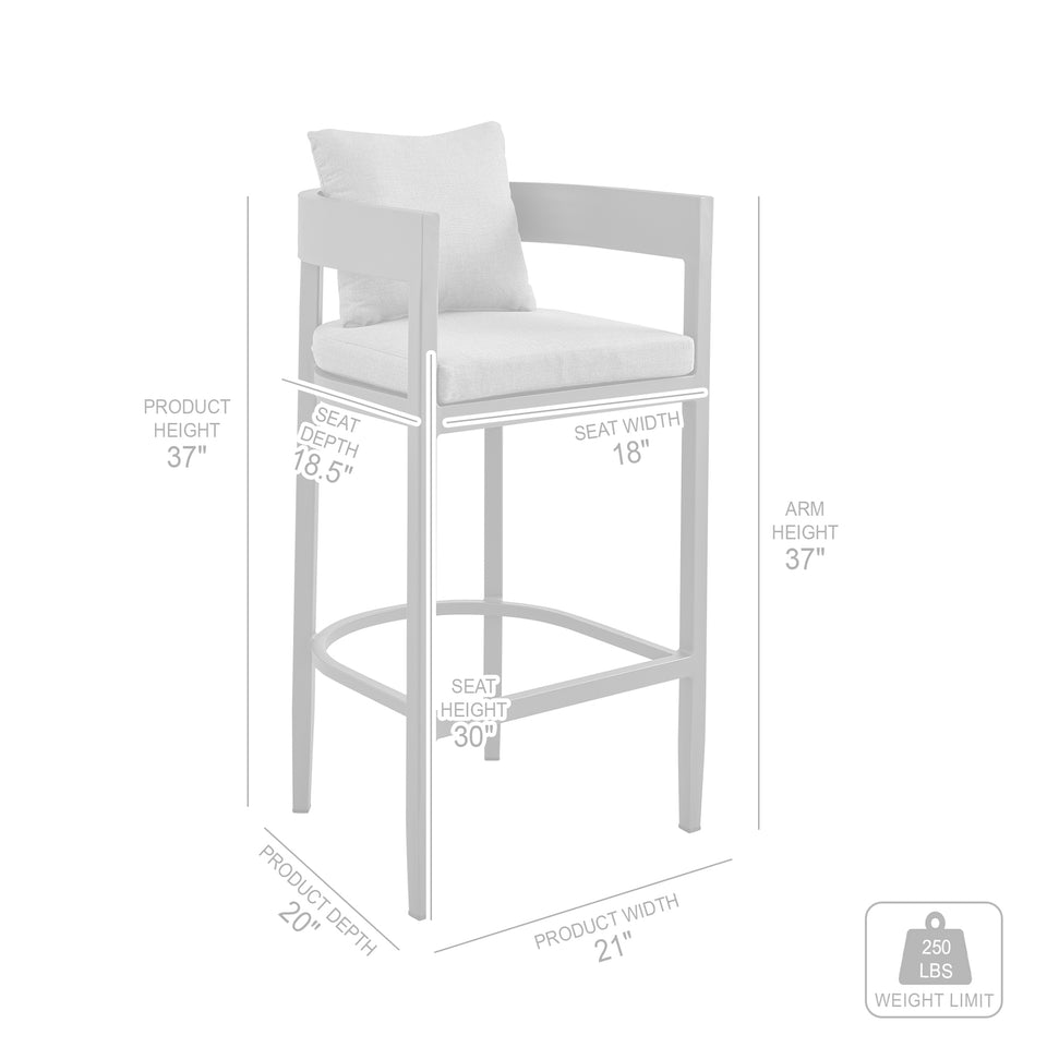 Menorca Outdoor Bar Stool - Set of 3