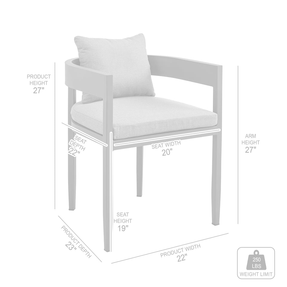 Menorca Outdoor 5-Piece Dining Table Set