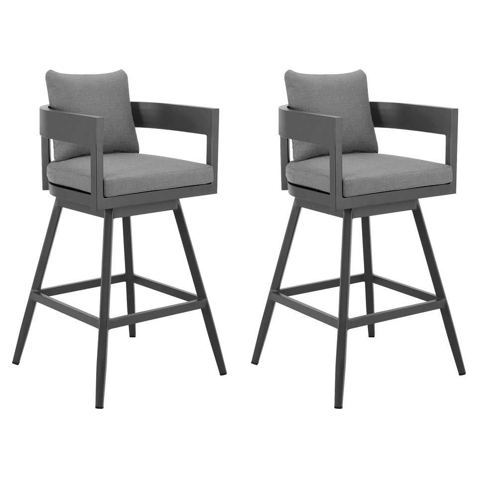 Menorca Outdoor Swivel Counter Stool - Set of 2