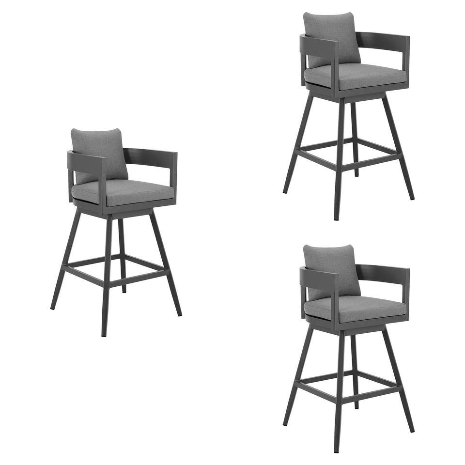 Menorca Outdoor Swivel Counter Stool - Set of 3