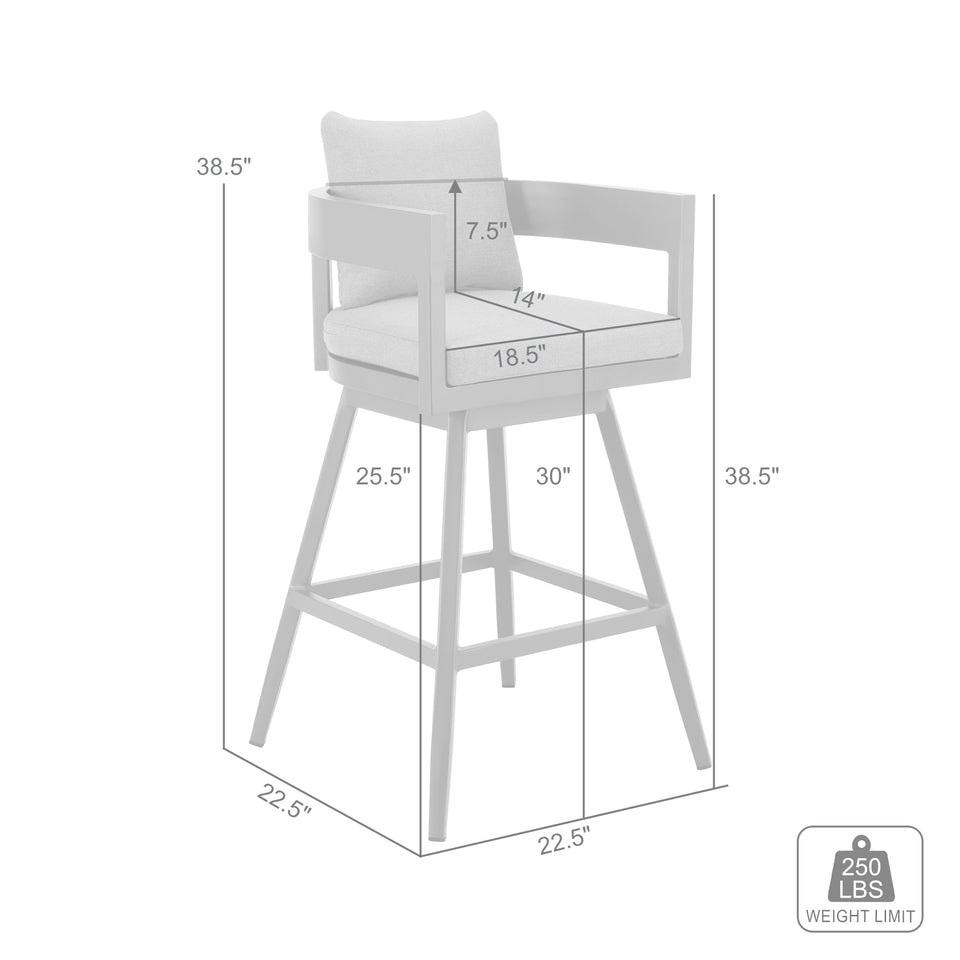 Menorca Outdoor Swivel Bar Stool