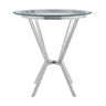 Round Glass and Brushed Stainless Steel