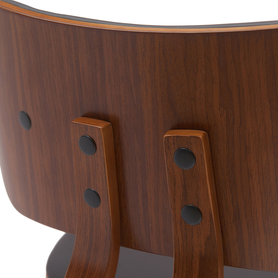 Pico Upholstered Wood Swivel Bar Stool