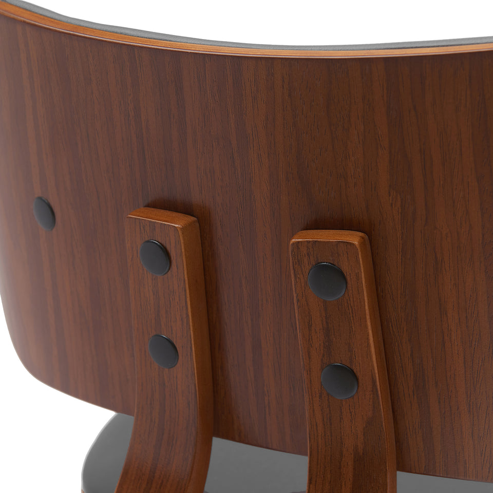 Pico Upholstered Wood Swivel Bar Stool