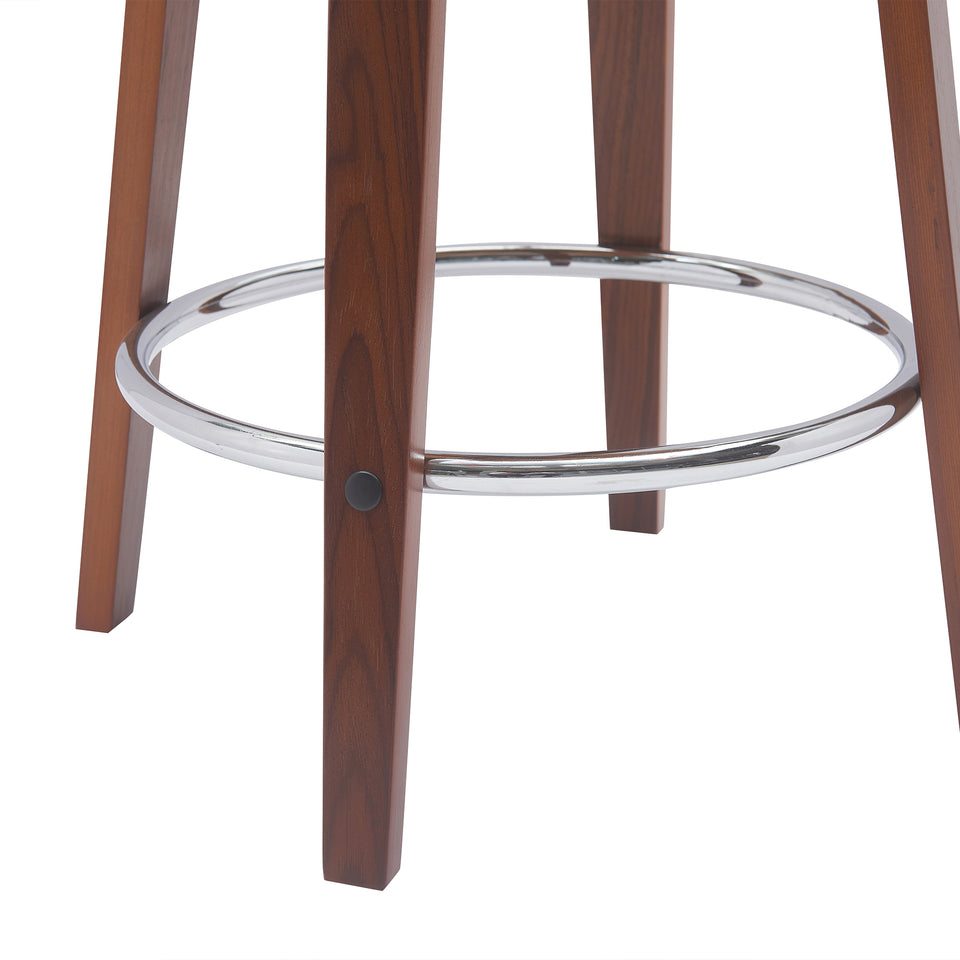 Pico Upholstered Wood Swivel Bar Stool