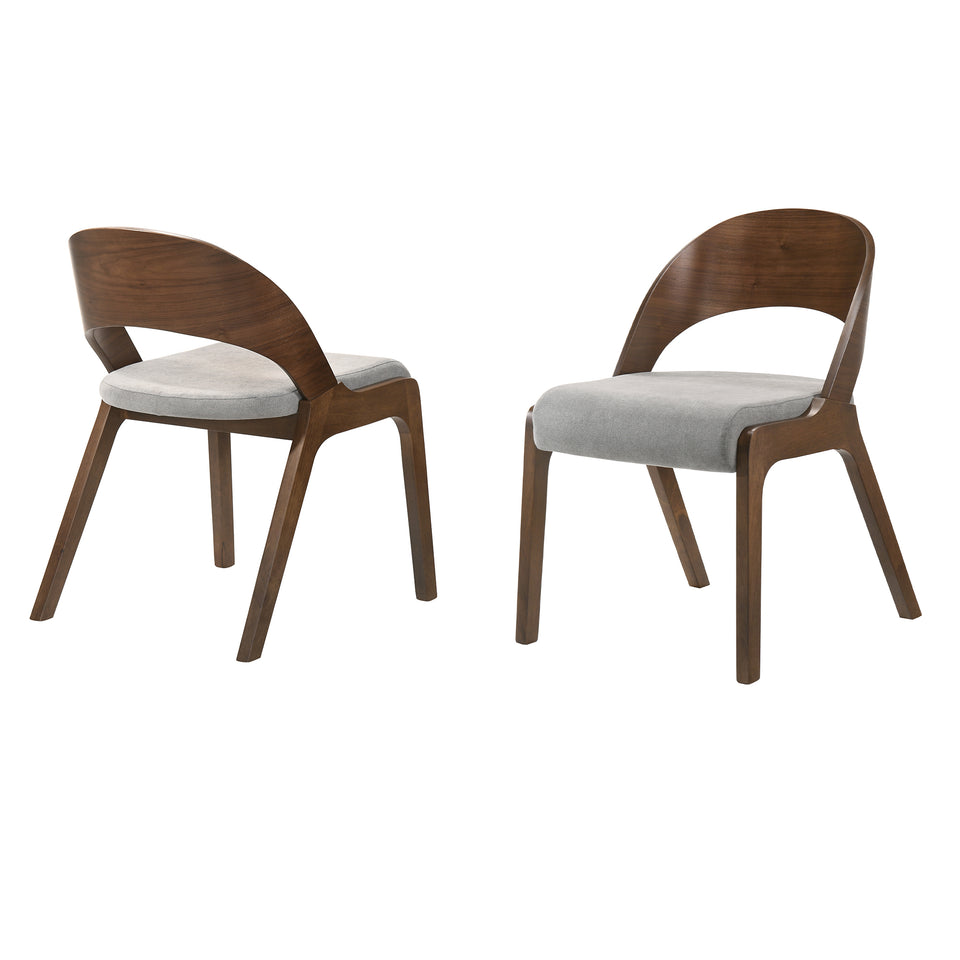 Polly Mid-Century Upholstered Dining Chairs - Set of 2