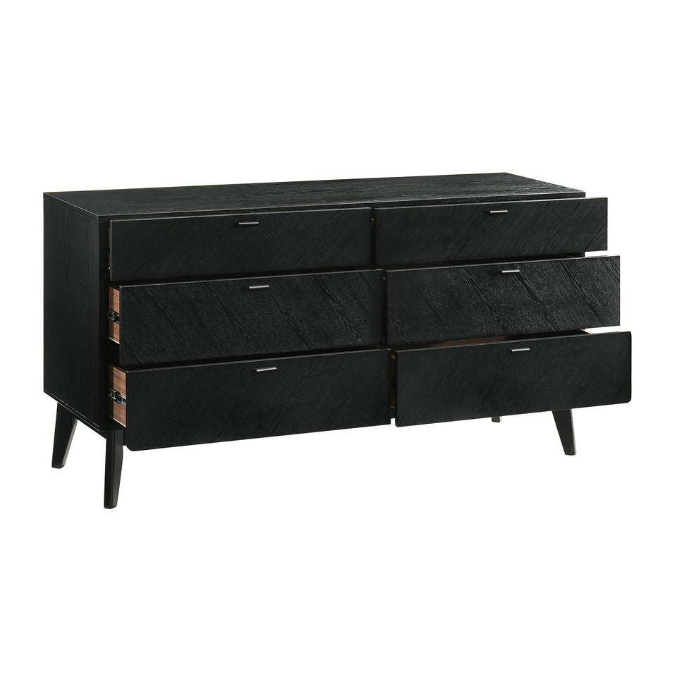 Petra 6 Drawer Wood Dresser