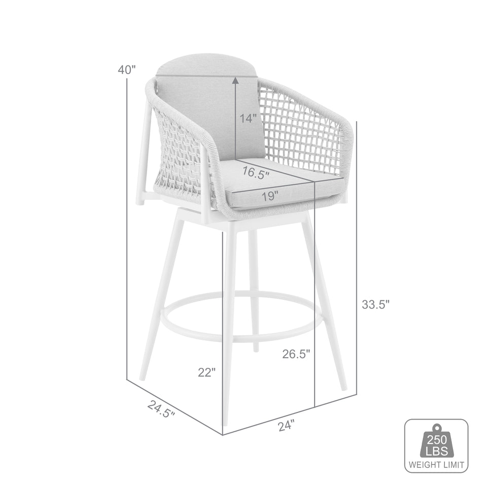 Rhodes Outdoor Swivel Counter Stool - Set of 4