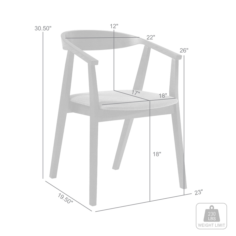 Santana Wood Dining Chair - Set of 2