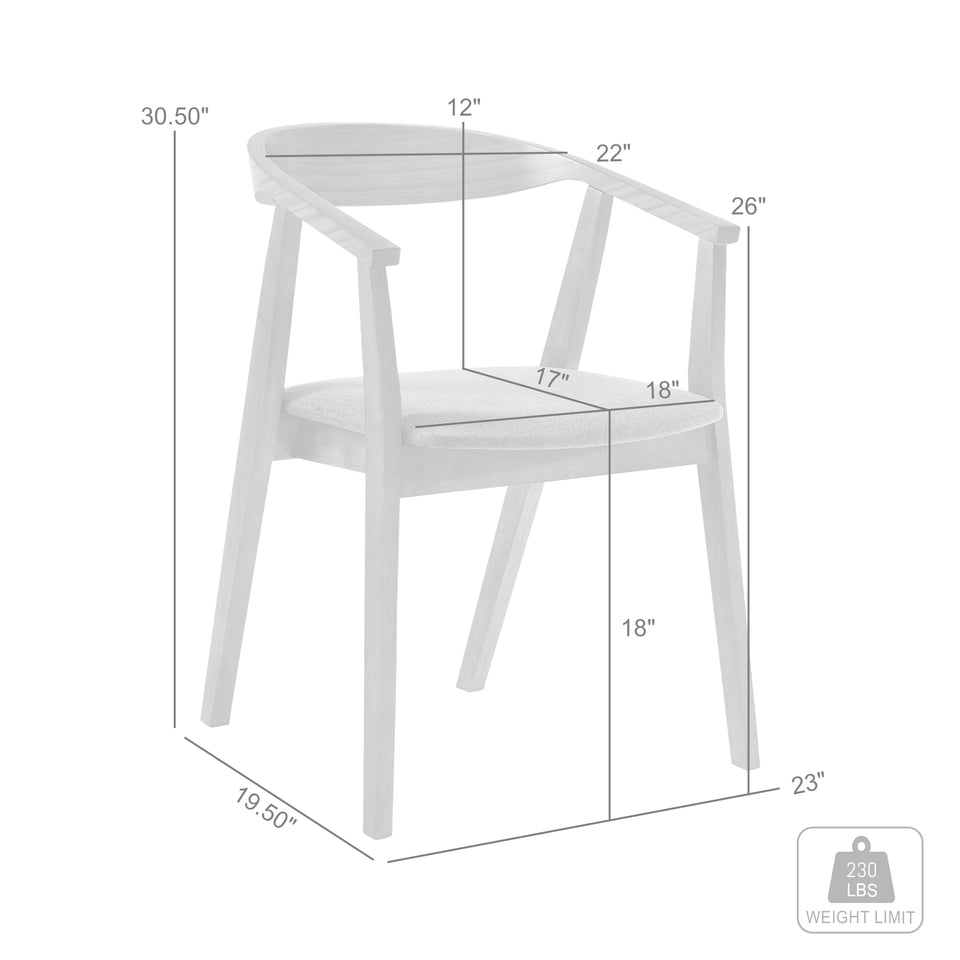 Santana Wood Dining Chair - Set of 2