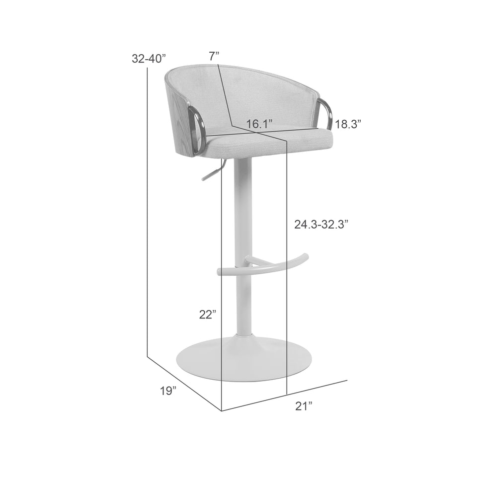 Solstice Adjustable Upholstered Barstool