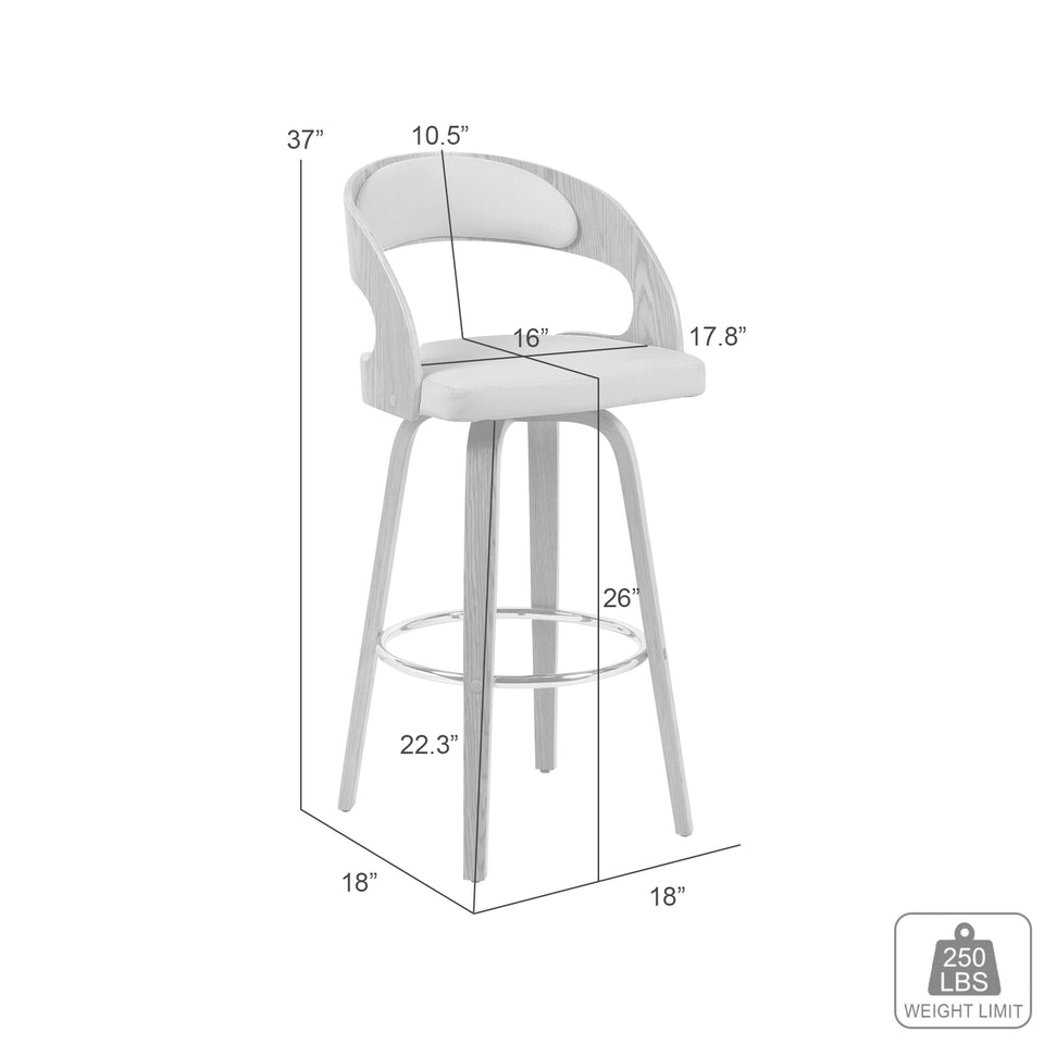 Shelly Swivel Bar Stool - Set of 4