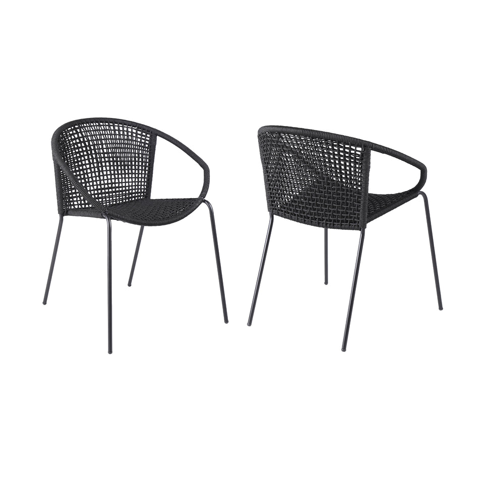 Snack Stackable Steel Dining Chair - Set of 2