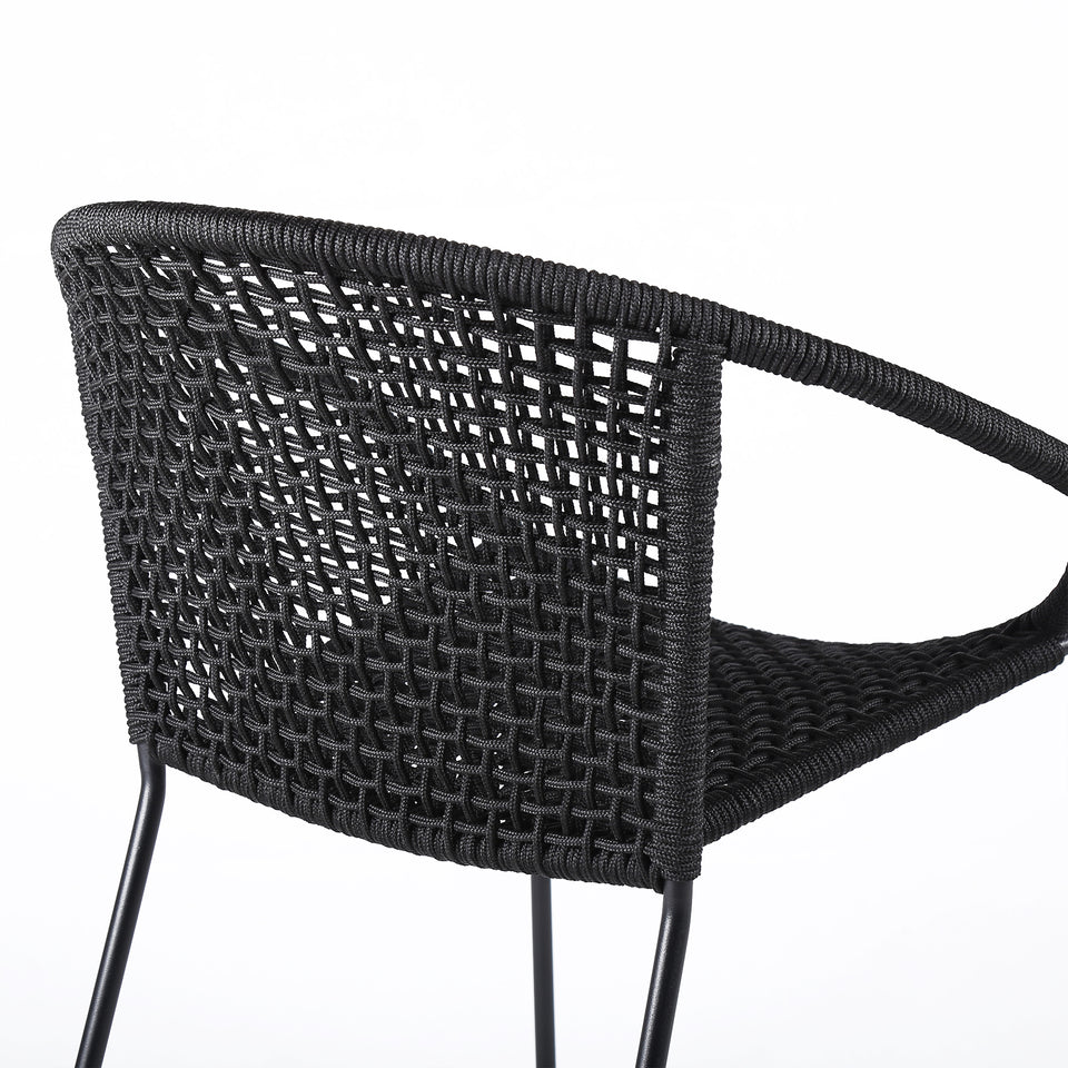 Snack Stackable Steel Dining Chair - Set of 2