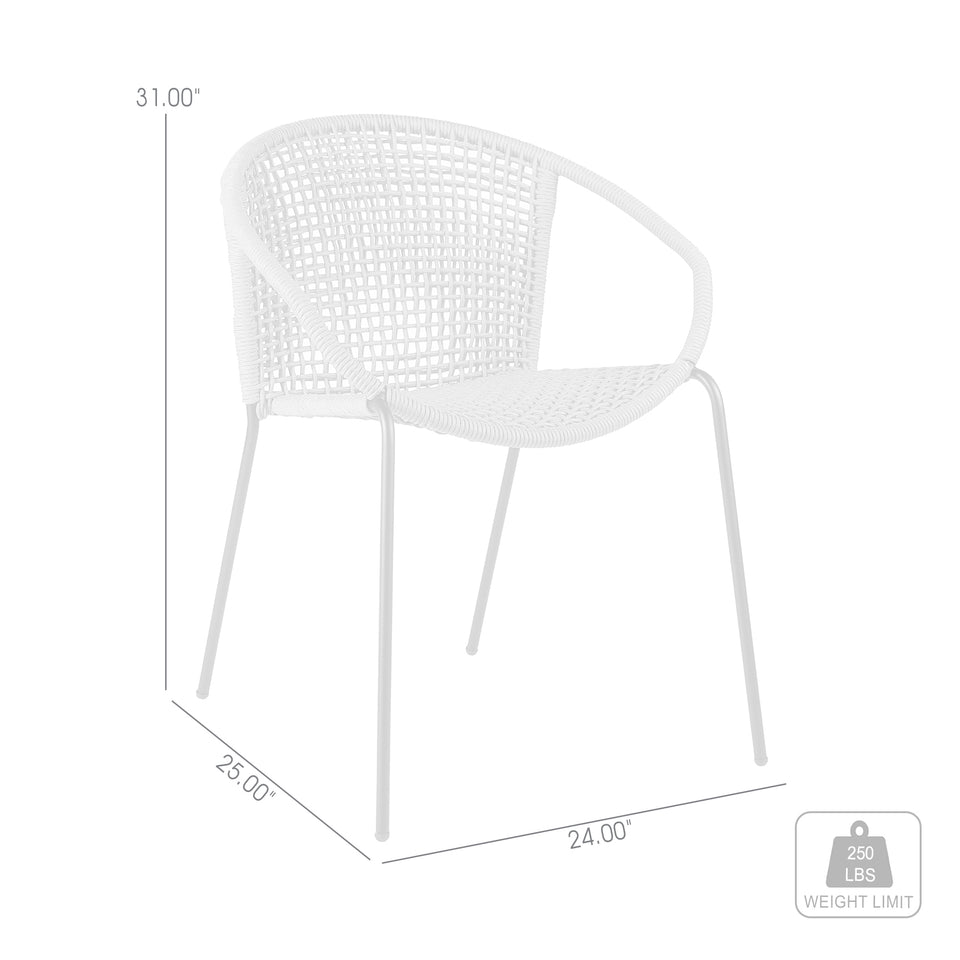 Snack Stackable Steel Dining Chair - Set of 2