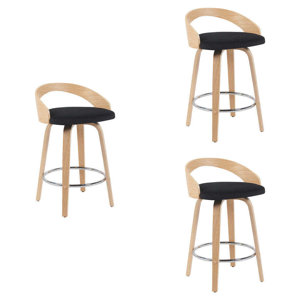 Sonia Swivel Bar Stool - Set of 3