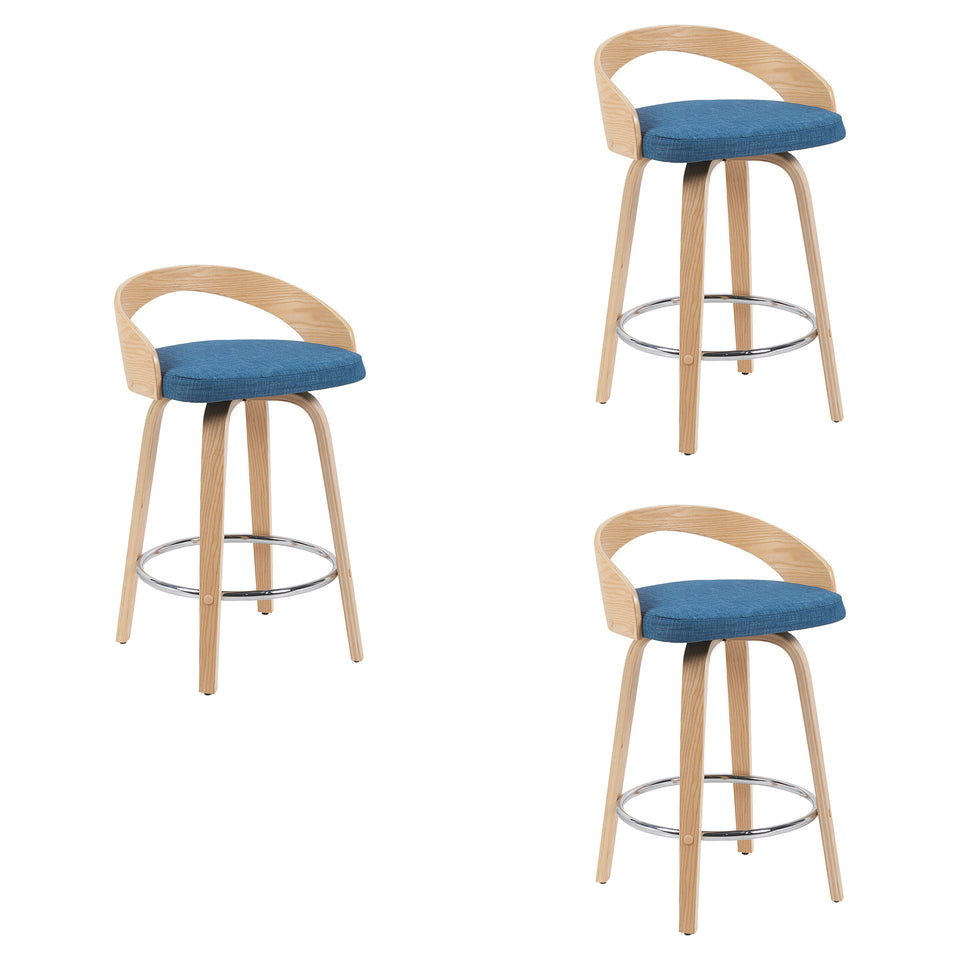 Sonia Swivel Bar Stool - Set of 3