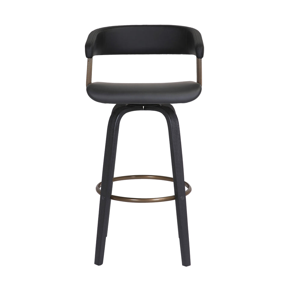Topanga Upholstered Wood Bar Stool