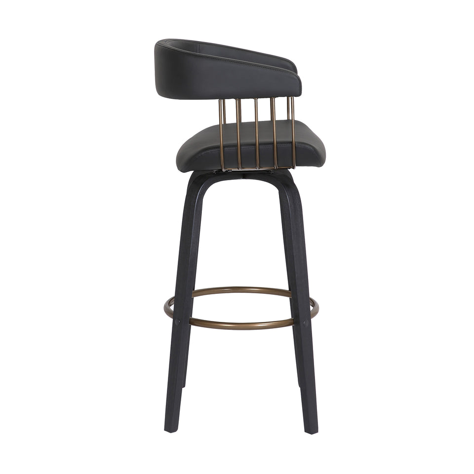 Topanga Upholstered Wood Bar Stool