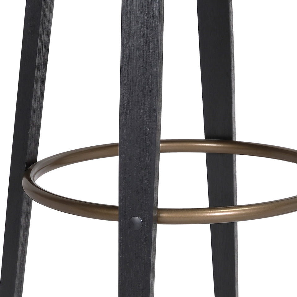 Topanga Upholstered Wood Bar Stool