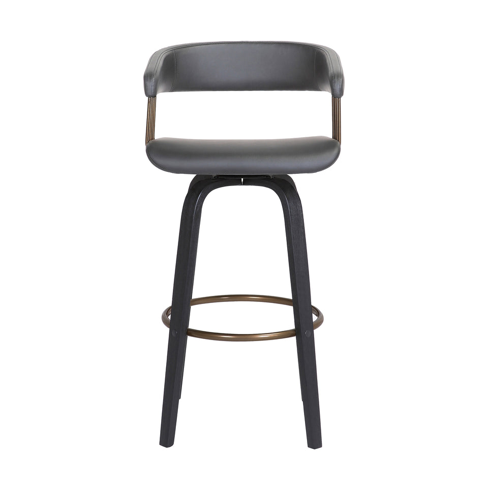 Topanga Upholstered Wood Bar Stool
