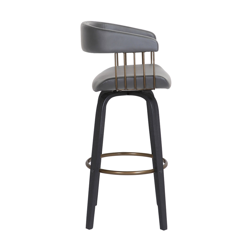Topanga Upholstered Wood Bar Stool