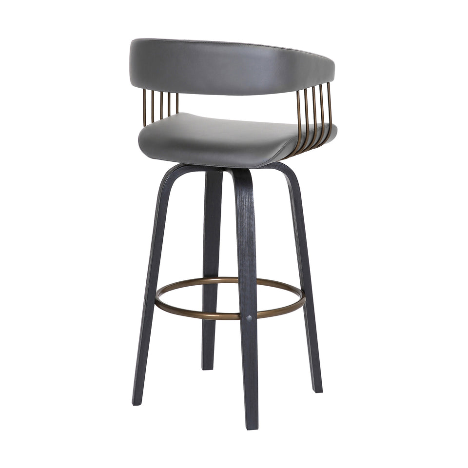 Topanga Upholstered Wood Bar Stool
